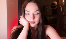 Red skirt booty girl