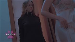 oops... step son accidentally cum in step mom after fucked step sister polly yangs in shared bed at night in hotel room