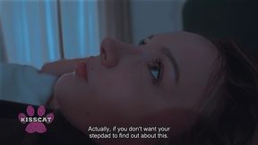 oops... step son accidentally cum in step mom after fucked step sister polly yangs in shared bed at night in hotel room