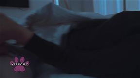 oops... step son accidentally cum in step mom after fucked step sister polly yangs in shared bed at night in hotel room