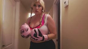 MizzErotique Boxing babe kicks your butt in a friendly round