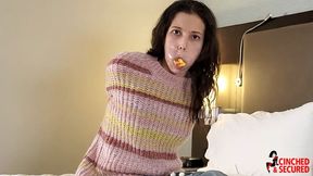 Garnet Rose - Ziptied and Silenced with Massive Gag Ruins Her Vacation (WMV Format)