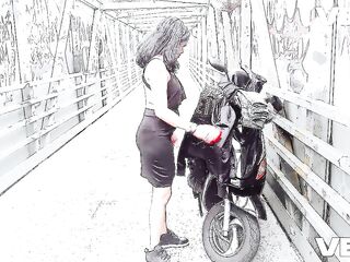 Nyc Black Dress Manhattan Streets Solo Female Stripper Cosplay