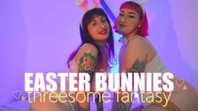 Easter Bunny Threesome Fantasy - Cosplay