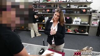 XXX PAWN - Foxy Business Lady Gets Fuck Inside Shop Backroom