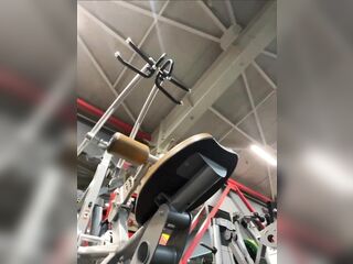 Jucielussie pleasured hard in public gym light