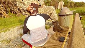 Soldier fucks soccer jock (anonymous uniform army marine bareback outdoor)