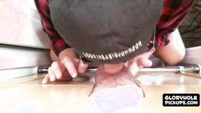 ”Bearded bear finally completed his quest finding glory hole”