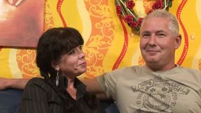 Threesome fuck with two hot, shaved pussies eager for cock