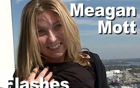 Meagan Mott flashes Tits & string