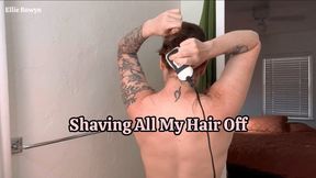 Redhead Shaves All Her Hair Off SD