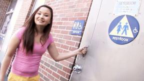 ”Asian Kita Zen Gets Her Twat Gaped By A Huge Dick At A Gloryhole”