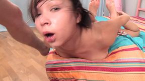 Cute Russian Teen Submits to Deepthroat Passion Heat