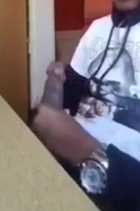 Stroking my big black cock