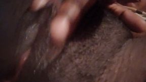 Rubbing Fingering My Hairy Black Pussy Amazing Intense Orgasm