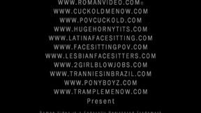 Cuckold creampie POV femdom facesitting creampie eating sissy big tits sph findom chastity strapon 03261