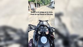 Amateur POV: Alluring brunette teen gets fucked on a motorcycle