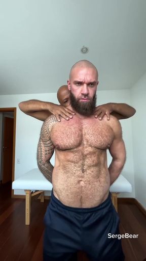 Two Hot Muscle Bears  Gay Bear Couple