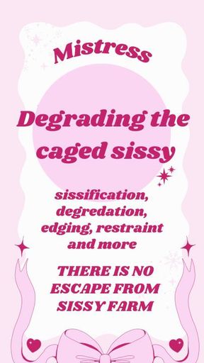 Degrading The Sissy: Cum In The Cage!