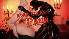 Monk fucked by latex Nun