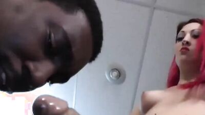 Black Guy getting Pegged by Mistress