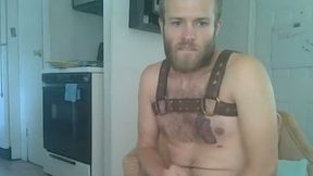 Submissive European Hunk Jerks Off His Cock and Ass