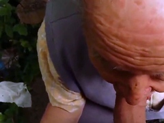 Old Man Sucking Cock Outdoors
