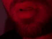 Massaging My Big Dick and Hairy Balls with Devilish Pleasure