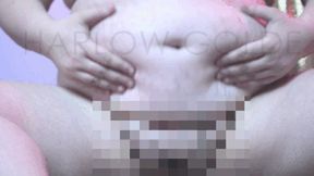 BBW Bloated Belly Hairy Pussy Play MP4