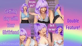 Getting Gay with Your Girlfriend Double Feature - Make Me Bi Bisexual Encouragement and Gay Humiliation with Femdom Mistress Mystique - WMV