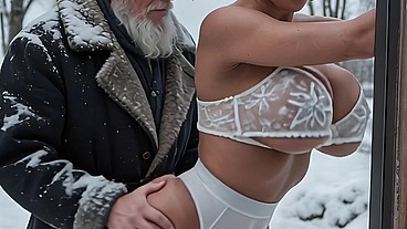 Ruby Dream - Winter Adventures in Russia [AI Generated] Oldje GangBang, Old and Young, Rimming, Rimjob
