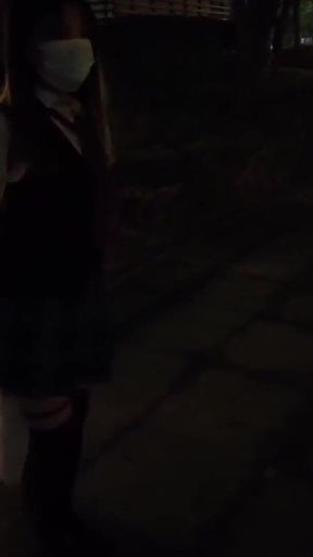 Hs19-a Girl in a School Uniform Was Bound Wander the Streets
