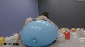 Nicole Plays With Big AND Small Balloons 1080p