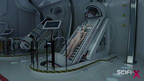 Unveiling the Secrets: Akari's Intense Encounter in a Futuristic Research Lab