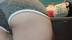 Love Booty Shorts & Pineapple Thong: Over Yoga Ball Strip Tease