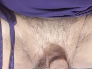 Sounding on a tiny dildo