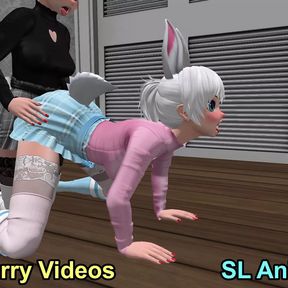 Anime Bunny Girl in Doggy Style Sex Video - Outfits 1 &amp; 2 - SL Anime Furry Videos - March 2022