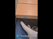 My socks and feet in the train - lick them! 🫵🏼