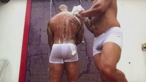 Let's enjoy some sun and muscle worship.