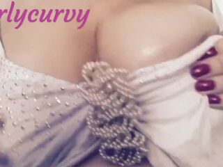 Carlycurvy slow rubbing lotion on large melons