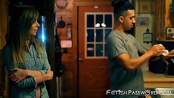 Flirty chick, Alex Blake is having rough sex with her ex, in the middle of the night
