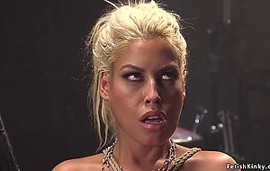 Huge tits blonde gets last bdsm fuck