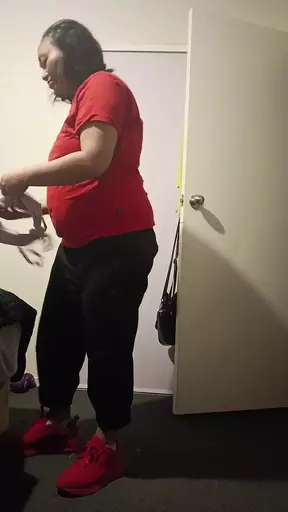 Maori MILF mom shows off big natural tits and hairy pussy