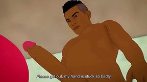 Desi Bhabhi Gets Hand Stuck While Jerking Off Her Horny Brother-in-Law in the Bathroom