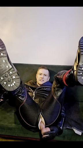 In Latex with Dildo