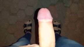 public masturbation and cumshot