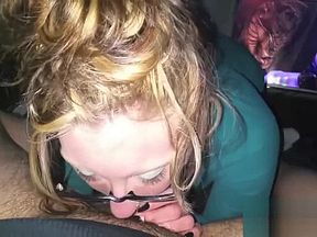 Blonde With Glasses Off Tinder Sucking My Cock