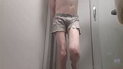 Fuck my anal toy and piss in my tiny Worn out ripped shorts. Intense wetting moaning horny assplay