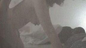Asian girl rides her man after doggy style sex on webcam