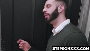 Twink swallows and rides stepdadâs throbbing cock